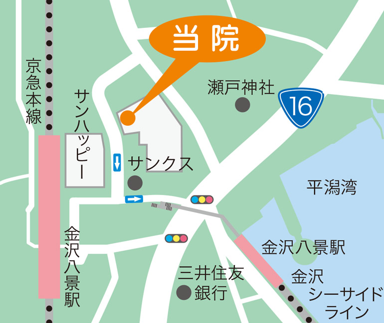 八景駅前きくち内科 MAP